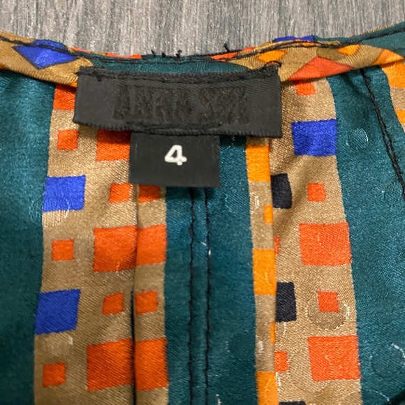 Anna Sui Silk Mini Dress Size 4 - Picture 2 of 8